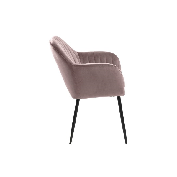 Krzesło Emilia Velvet dusty rose/black - ACTONA